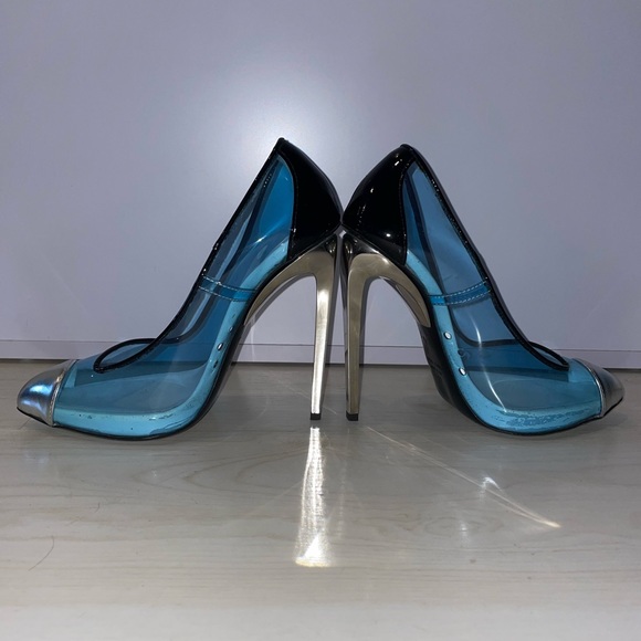 Giuseppe Zanoti Cam Nero blue PBC heels - Picture 7 of 8